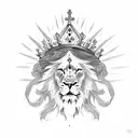 pahlavi crown lion and sun flag tattoo design idea