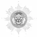 iran lion and sun flag tattoo design idea