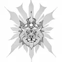 iran lion and sun flag tattoo design idea