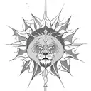 iran lion and sun flag tattoo design idea