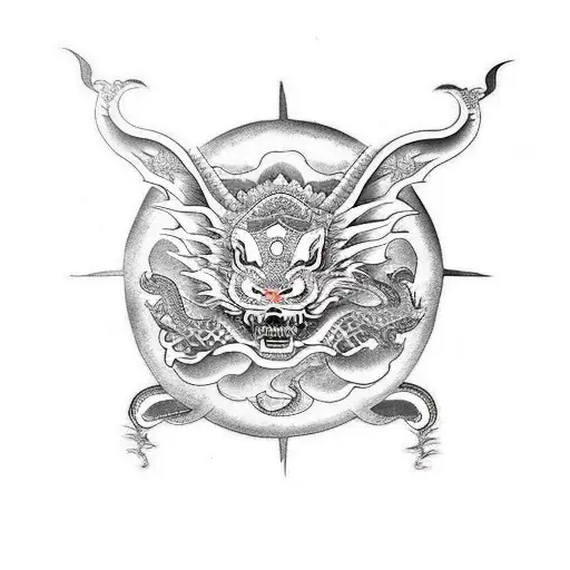 Dragon, rabbit, ox, tiger, snake tattoo design idea