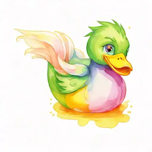 The Hulk  rubber duck  tattoo design idea