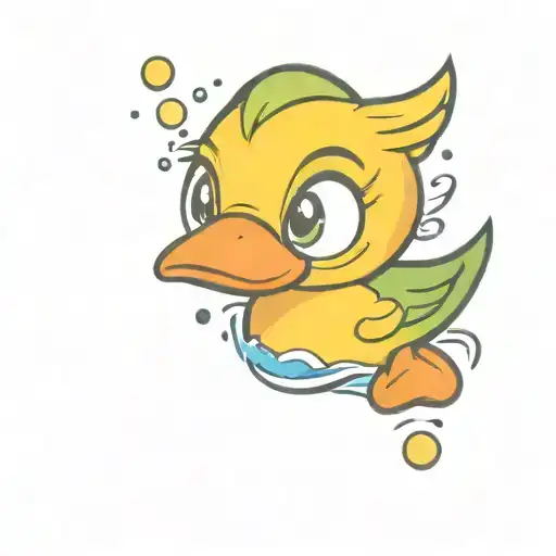 angry rubber ducky  tattoo design idea