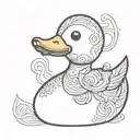 cool  rubber duck  tattoo design idea