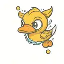 rubber duck angry tattoo design idea