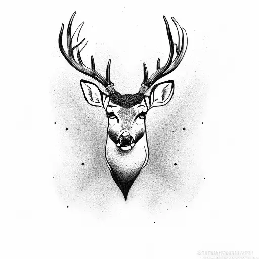 tattoo deer black tattoo design idea