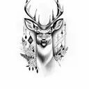 tattoo deer black tattoo design idea