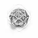 dice and underneath rest in peace eduardo tattoo design idea