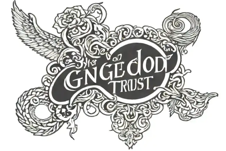 in God I trust  tattoo design idea