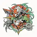 neon genesis evangelion tattoo design idea
