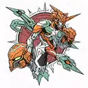 neon genesis evangelion tattoo design idea