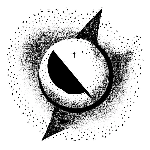 Turin Mole with planetes tattoo design idea