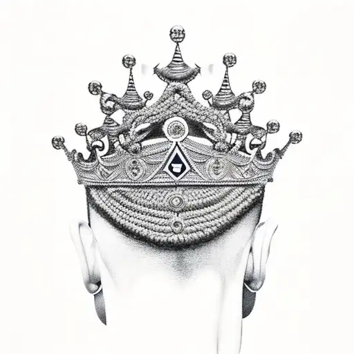 King's Crown black African American brothers tattoo design idea