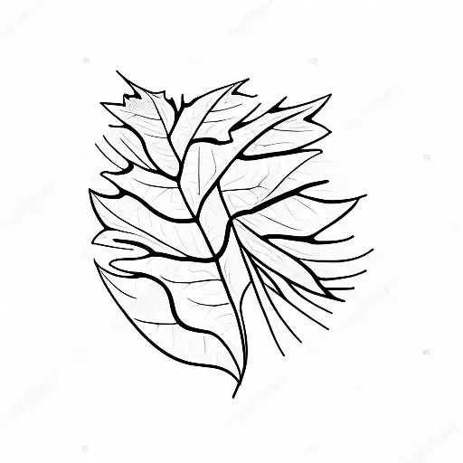 collar bone leafs tattoo design idea
