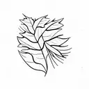 collar bone leafs tattoo design idea
