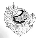 collar bone leafs tattoo design idea
