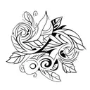 collar bone leafs tattoo design idea