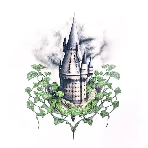 Harry Potter with plants  tattoo design idea