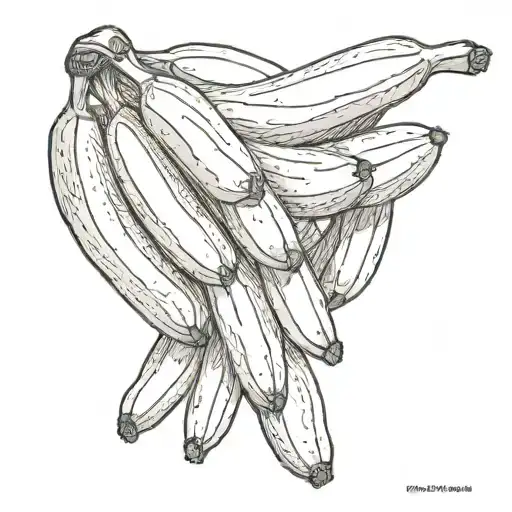 banana tattoo design idea