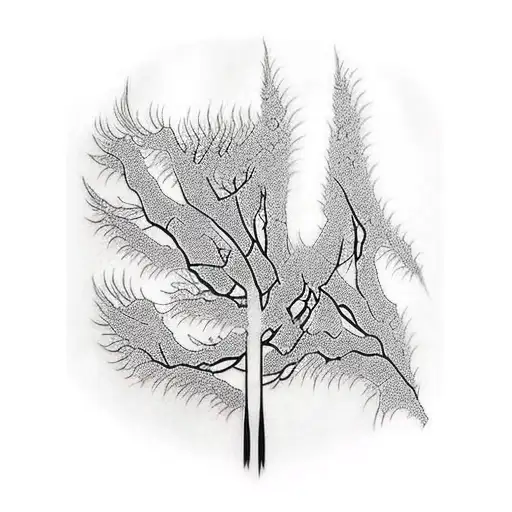 weeping willow tree of life tattoo design idea