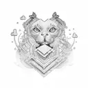 red brick heart tattoo design idea