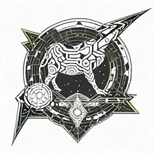 wax crescent moon Leo constellation tattoo design idea