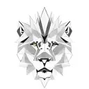 A stack of money with a lion and wolf on top, surrounded by car parts tattoo design idea