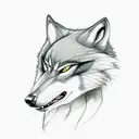 A wolf howling at the moon with car engine parts in the background tattoo design idea