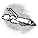 Nasa Space shuttle launching into the clouds tattoo design idea