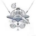 Space shuttle  tattoo design idea