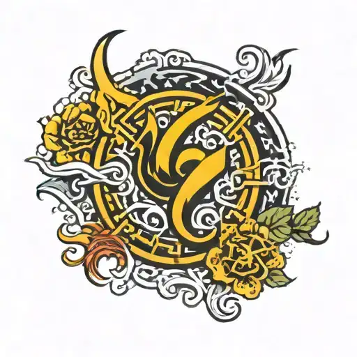 wu tang clan logo tattoo design idea