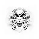 cyberpunk, pattern, clean, cuty budha, future tattoo design idea