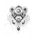 cyberpunk, pattern, clean, monkey, future tattoo design idea