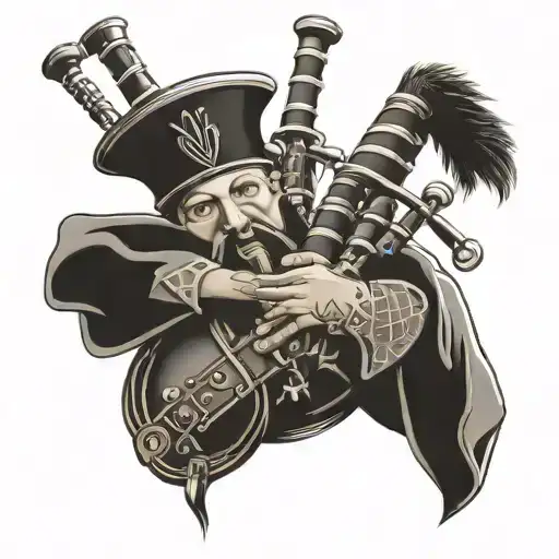 brittany bagpipes tattoo design idea