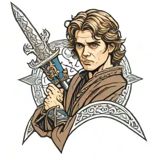 medieval anakin skywalker tattoo design idea