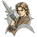 medieval anakin skywalker tattoo design idea