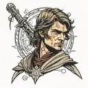medieval anakin skywalker tattoo design idea