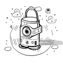 A Korgi wearing headphones and holding a movie clapperboard tattoo design idea