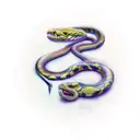 big snake wrapped around sword  tattoo design idea