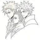 jujutsu kaisen and demon slayer couple tatto design tattoo design idea