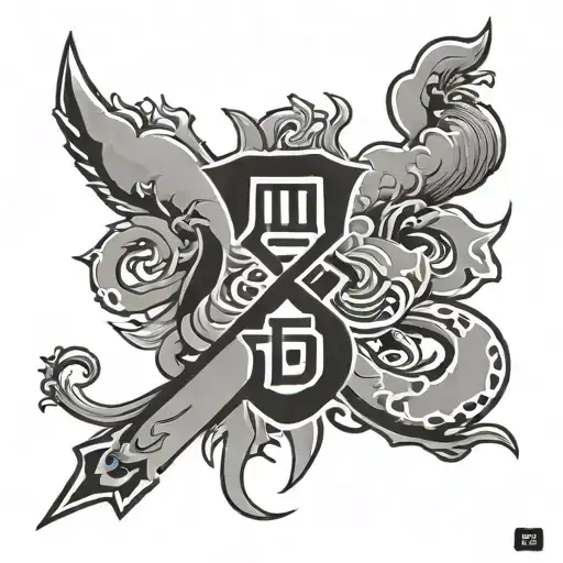 Give tattoo with those word in chinese "忠于自我". the charactere need to be from top to bottom right to left by pair of 2 tattoo design idea