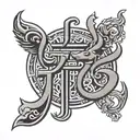 Give tattoo with those word in chinese "忠于自我". the charactere need to be from top to bottom right to left by pair of 2 tattoo design idea