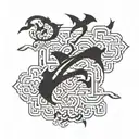 Give tattoo with those word in chinese "忠于自我". the charactere need to be from top to bottom right to left by pair of 2 tattoo design idea