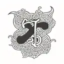 Give tattoo with those word in chinese "忠于自我". the charactere need to be from top to bottom right to left by pair of 2 tattoo design idea