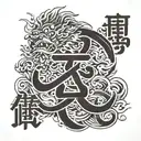 Give tattoo that has those word in chinese "忠于自我". the charactere need to be from top to bottom right to left by pair of tattoo design idea