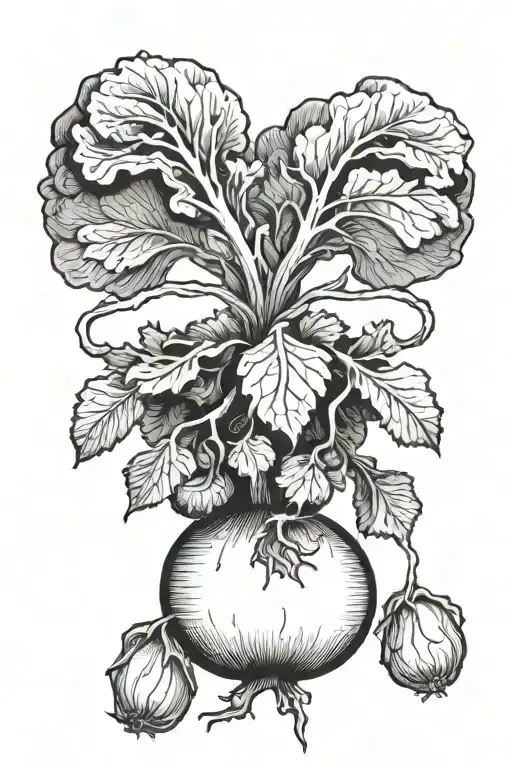 turnip tattoo design idea