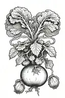 turnip tattoo design idea