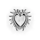 heart web with spider tattoo design idea