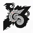 Synbol that represents letting go of anger issues tattoo design idea