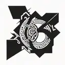 Synbol that represents letting go of anger issues tattoo design idea